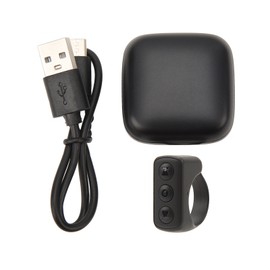 Bluetooth Remote Control Page Turner APP Remote Scrolling Ring Clicker for Cell Phone Black