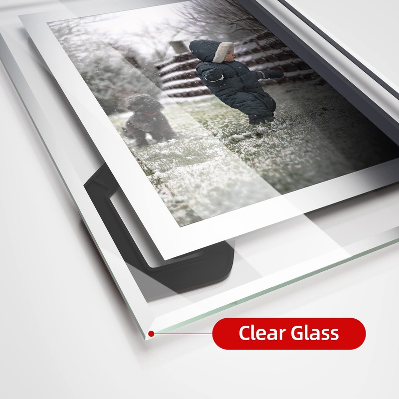 Komimaci 5x7 Picture Frames - Glass Photo Frame for Tabletop/Desktop