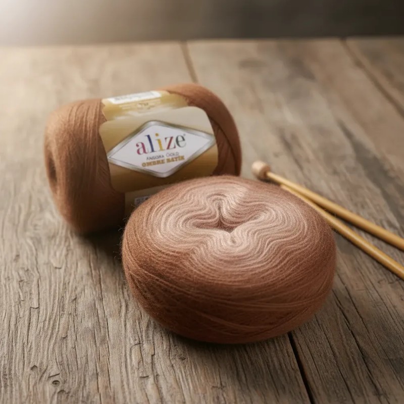 Estambre Alize Angora Gold Ombre Cake 150g Elige Color
