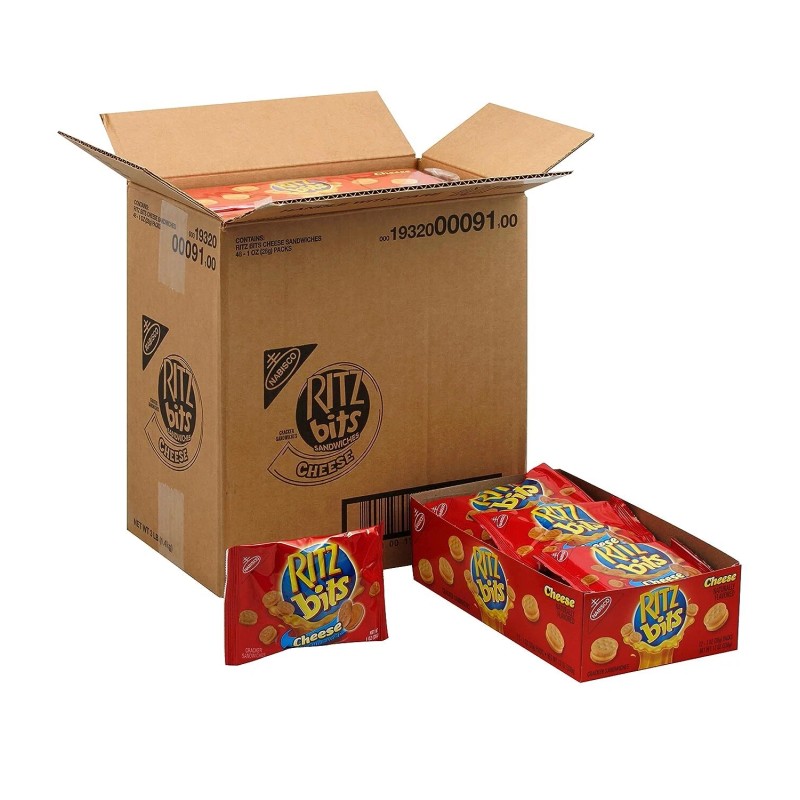 Ritz Bits Cheese Sandwich Crackers 48 Count Snack Packs Bulk