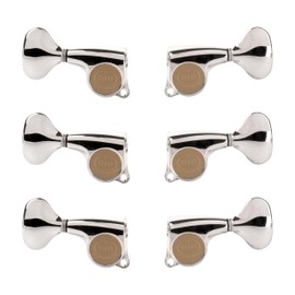 Gotoh Midsize 510 3+3 Guitar Tuners with Metal Knobs, Chrome