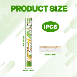 Kids Height Wall Chart,1 Pcs Childrens Height Chart,Baby Height Growth Chart,Durable Canvas Height Chart for Kids,Childrens Height Wall Chart for Wall Hanging,Kids Measure Wall Chart for Bedroom