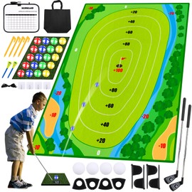 DUYOYU Golf Chipping Game - Upgrade Indoor Velcro Golf Chipping, Perfect Outdoor Games for Kids Golf Game & PracticeGreen