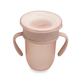 nouka All Around Cup | Leak Proof and Easy Grip | Removable Handles | Soft Blush