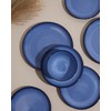 Pokini Blue Stoneware Dinnerware Set, 12 pcs Reactive Glaze Plates