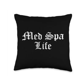 Med Spa Life Cosmetic Injector & Injection Nurse Vintage Med Life Medical Spa Aesthetic Nurse Injector Throw Pillow, 16x16, Multicolor