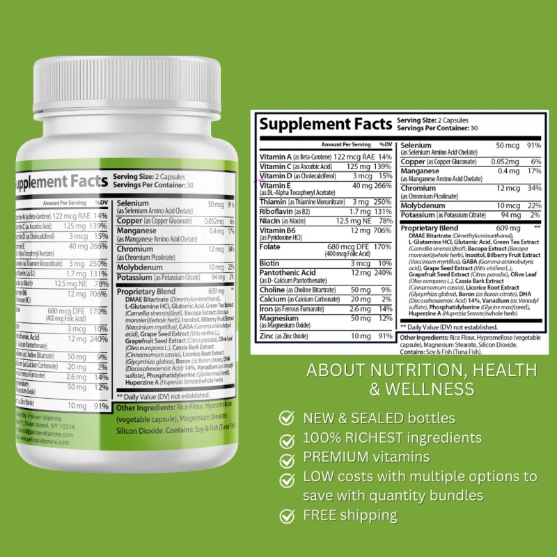 Pelican Vitamins MIND HERO- Brain Support- 60 Capsules