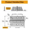 Stainless Steel Cabinet Folding Hinges: 20 Pcs 1.73 Inch Small