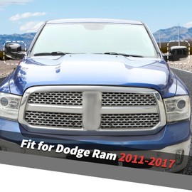 Jimen Fit for Dodge Ram 2011-2017, 2PCS Driver Side & Passenger Side Mirror Cover Caps (Carbon Fiber)