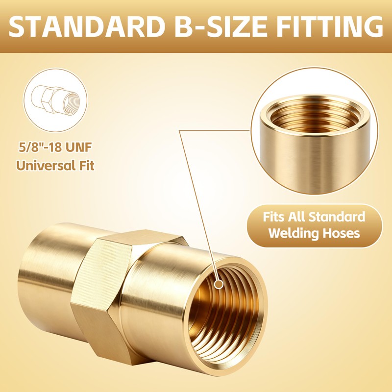 Brass Argon Hose Coupling, B Size 5/8 RH Female Quick