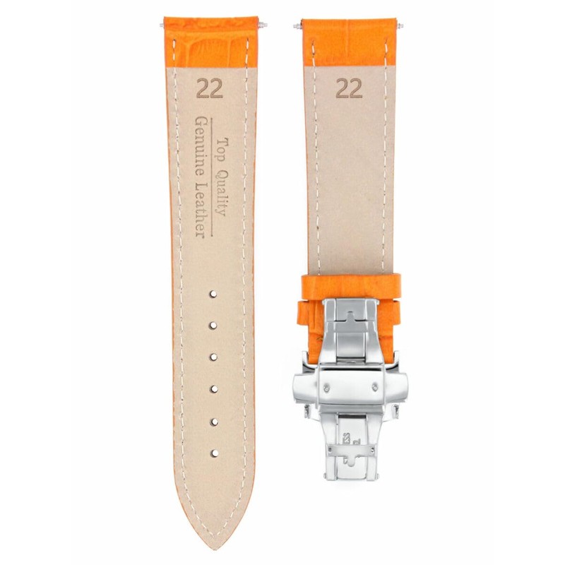 Ewatchparts 22mm Leather Watch Band Strap Compatible With Montblanc Watch