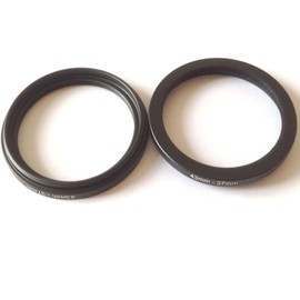 2x Metal 43mm To 37mm Step-Down Rings Video Camera Lens Switch Size 43-37mm Filter Aperture Connect-ing Adapter Ring Photo Picture View Fix Adjust 43-37 Connector Photography Parts Screws Accessories