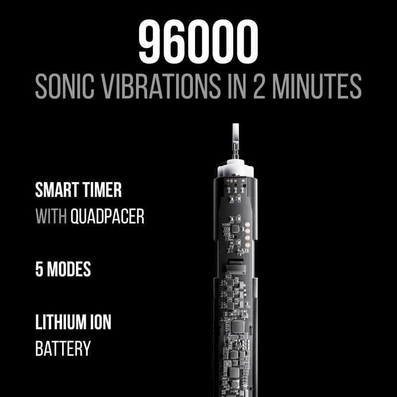 Acteh Sonic Electric Toothbrush Dual Set 5 Modes Smart Timer