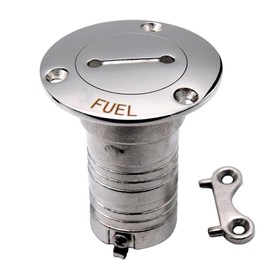 Marine Boat Deck Fill/Filler Tank Key Cap ,316 Stainless Steel Yacht Caravan W/Key and Rubber Gasket (Option: Fuel, 2"(50mm))