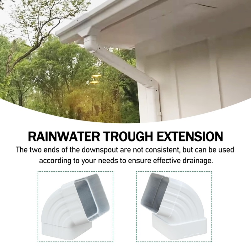 65° Gutter Elbow Roofing Gutter Downspout Elbow 2x3 White