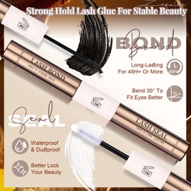 Lash Glue Eyelash Glue Waterproof Lash Cluster Glue Lash Bond and Seal Lash Glue For Eyelash Cluster Glue Long Lasting 2 In 1 Lash Extension Glue DIY At Home by Zegaine(1Pc)