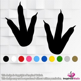 24x Dinosaur Footprints Wall Sticker Vinyl Kids Boys Girls Bedroom Floor Wall by Inspired Walls