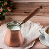 DEMMEX Turkish Coffee Pot – 1mm Thick Brushed Copper Cezve,