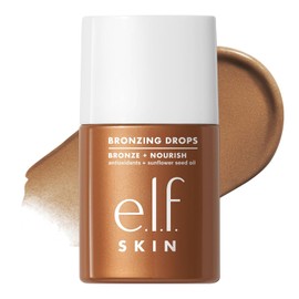 e.l.f. SKIN - Gotas bronceadoras, bronceador líquido para rostro y piel, crea un brillo bañado por el sol, infundido con vitamina E, vegano y libre de crueldad, oro puro