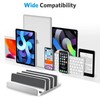 Vertical Laptop Stand,Upgraded Adjustable 4 Slots Laptop Stands, Desktop Aluminum