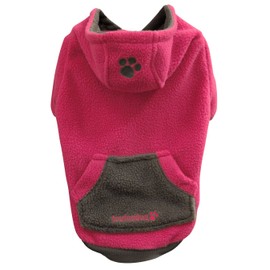 FouFou Dog Fou-lar Fleece Hoodie for Dogs, Fuchsia, X-Small