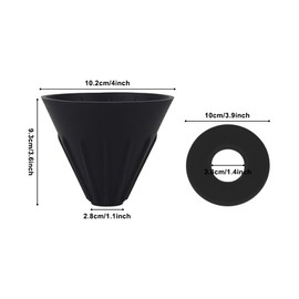 2Pcs Coffee Drippers, Collapsible Pour Over Coffee Makers Portable Cone Coffee Strainers with Cup Holder for Camping Outdoor Office Home Travel Picnic Backpacking