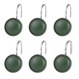Green Round Shower Curtain Rings Set of 12 Green Round Shower Curtain Hooks Pack of 12