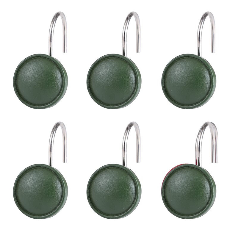 Green Round Shower Curtain Rings Set of 12 Green Round