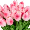 Relaxdays Artificial Tulips 24 Artificial Flowers Like Real Decorative Artificial