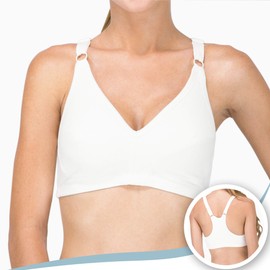 Cottonique Women's Hypoallergenic Racer Back Pullover Bra Made from 100% Organic Cotton (Natural, 36B)