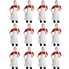 CWFUN 12 pack White Apron for Women Men with Pockets,