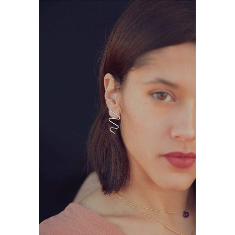 Minimalist 18K Gold Plated Earrings, Velgoldet