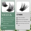 YOULUCK 5D Lash Clusters Individual Lash Extensions Layered Fluffy Eyelashes