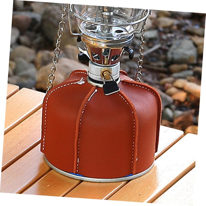 LALAFINA Leather Gas Tank Cover Cover Grill Accessory Gas Canister