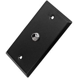 Seismic Audio - SA-PLATE44 - Black Stainless Steel Wall Plate - One 1/4" TRS Stereo Jack