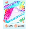 TENVDA Girls Swimsuit Size 7 8 Years Old Rainbow Leopard