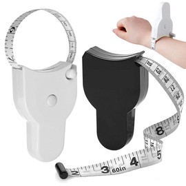 2 Stück Körpermaß, 150 cm einziehbares Maßband, automatisches Teleskop-Bandmaß, tragbare Taillenmessung, Ta-Pes für Körpermessungen, Verfolgung von Gewichtsverlust