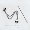 ViVDuo Men's Tie Pins Shirt Collar Pin with Double Chains