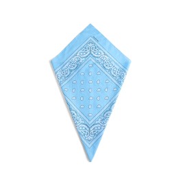 Sky Blue Paisley Bandana Head Scarf Headbands Handkerchief Cowboy Cotton Bib Party Face Covering Headwear For Motorcycling Mens Womens Unisex