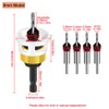 Countersink Drill Bit Set, 6PCS Countersink Drill Bit with Depth