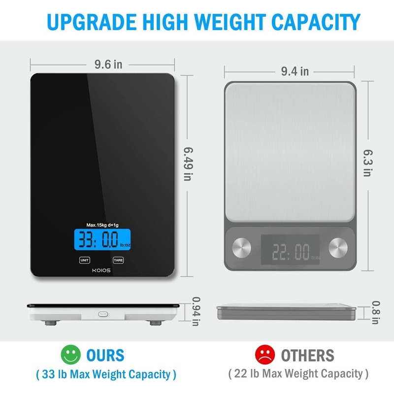 Kitchen KOIOS Digital Kitchen Scale Food Ounces and Gram for