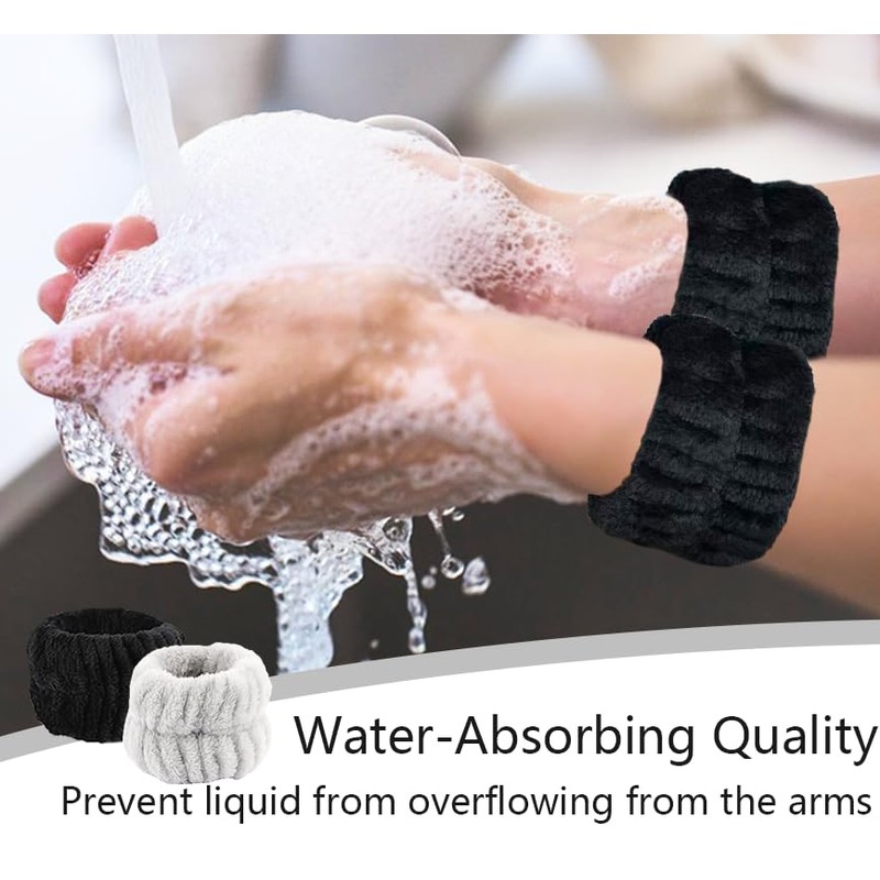 YIFVNGHUI Wrist Towels for Washing Face Spa Wristbands Headband for