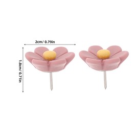 Luxshiny 50 Chinchetas De Flores Decorativas para TablóN De Anuncios Alfileres para El Pulgar con Forma Floral para Oficina Y Hogar Accesorios De Escritorio para OrganizacióN Y Manualidades