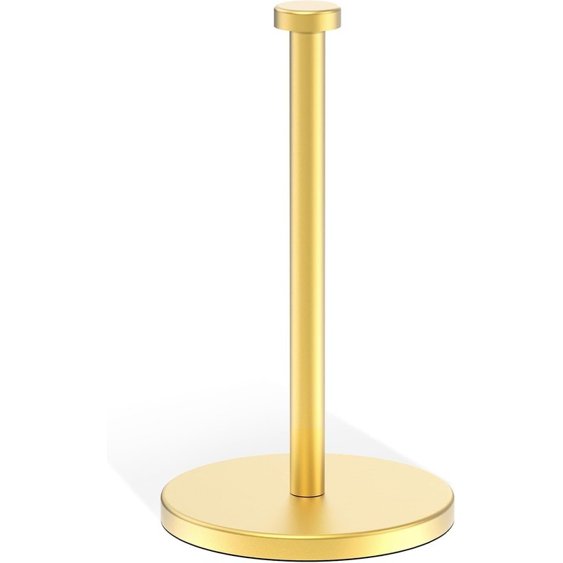 VEHHE Gold Kitchen Roll Holder, Free Standing Paper Towel Holder