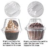 NPLUX 50 Pack Individual Cupcake Containers Plastic Cupcake Boxes Cupcake