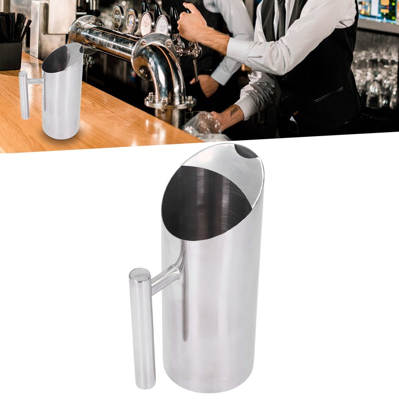 Stainless Steel Water Tie Pot Cold Drinking Pitcher with Ergonomic