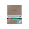 SIGEL Menu Folder A5 Rubber Binding Beige Linen Texture Durable