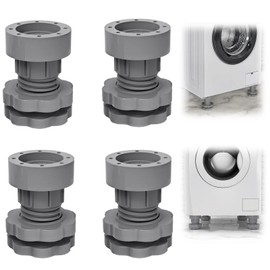 Pack of 4 Washing Machine Foot Pads, Non-Slip Vibration Damper Pads, Vibration Damper Washing Machine Feet Pad, Washing Machine Rubber Feet for Washing Machines Dryers, Adjustable Height 8.5 - 10.5 cm