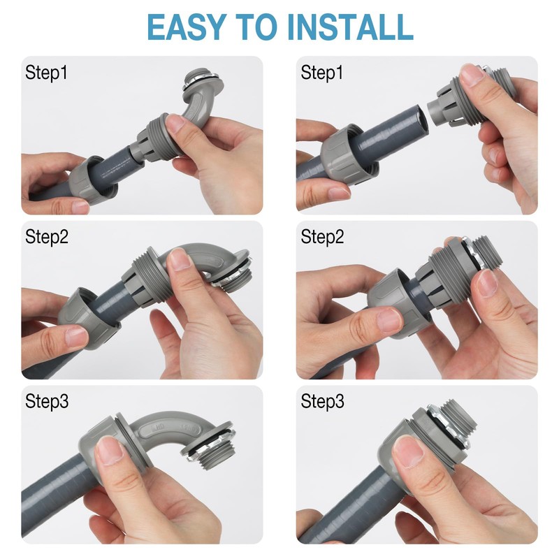 HOXHA 3/4 Inch 6 Ft Electrical Conduit Kit AC Whip