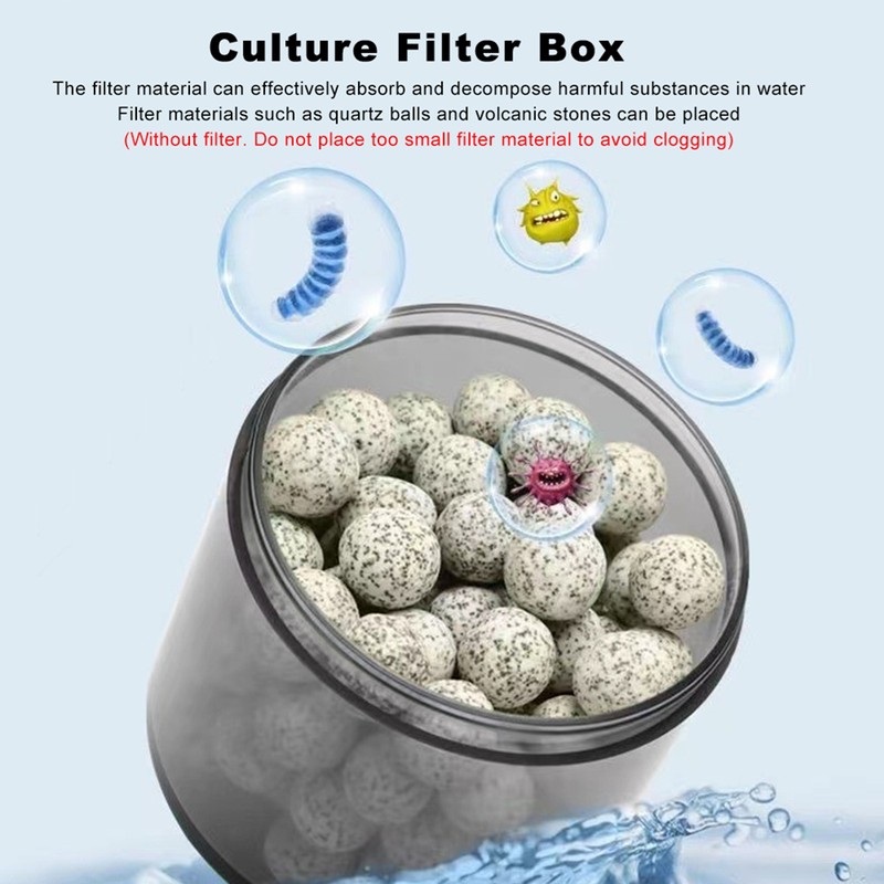 Fish Tank Pneumatic Filter Small Aquarium Mini Suction Toilet Grass